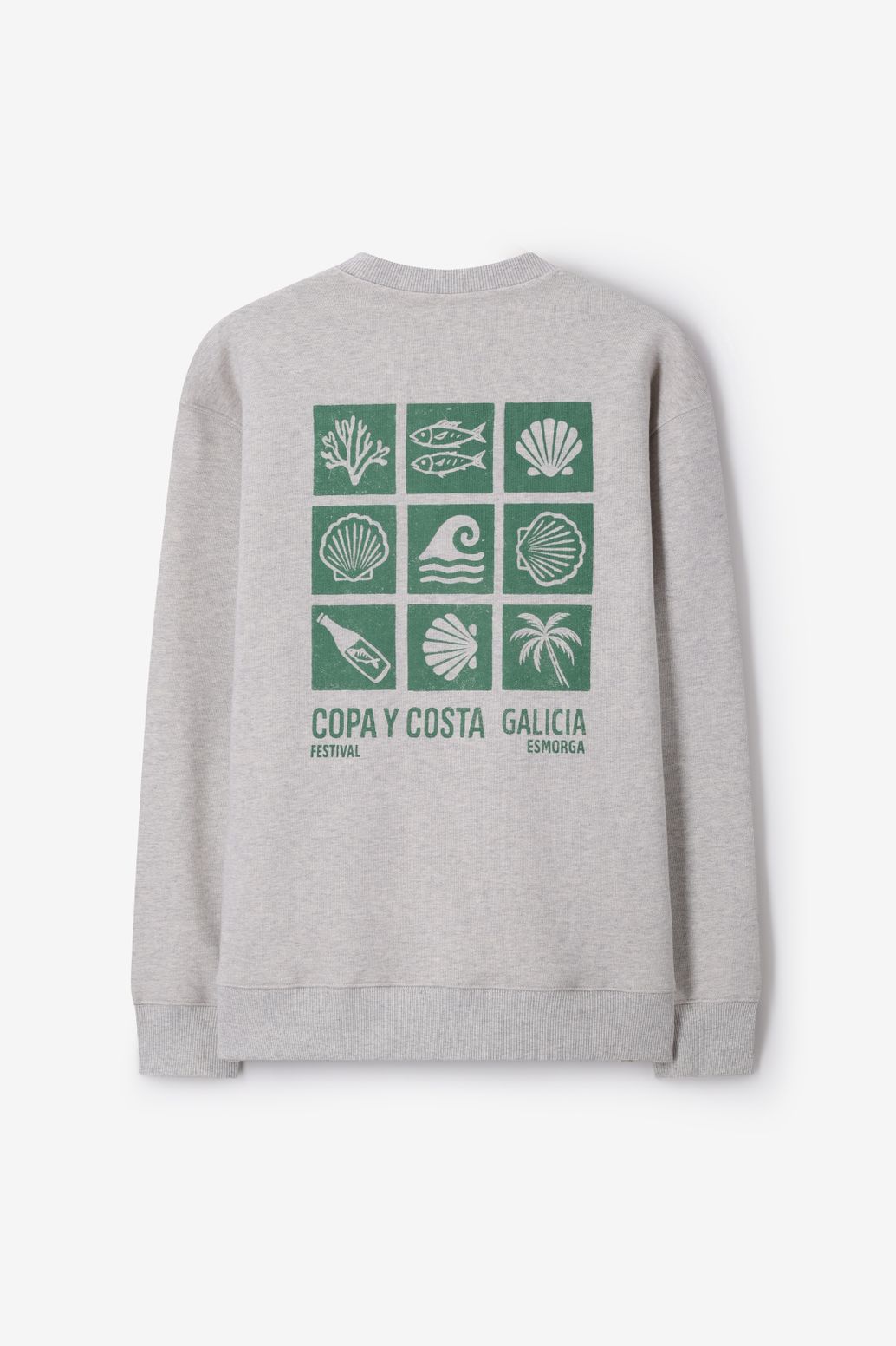 Sweater mit Artwork-Print - grau