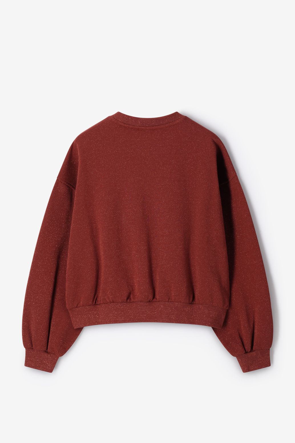 Sweat avec lurex - rouge foncé