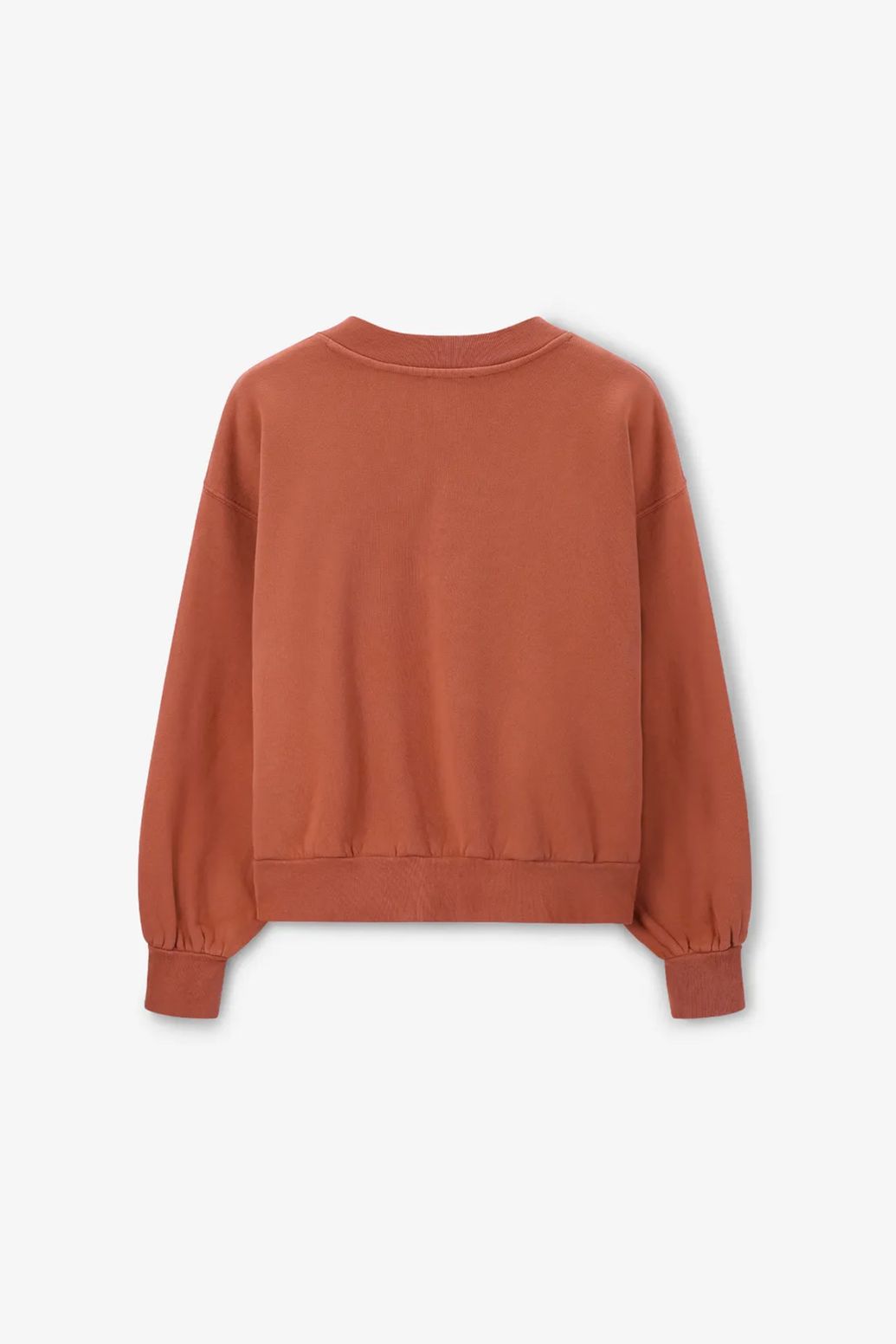 Sweat col V - marron foncé