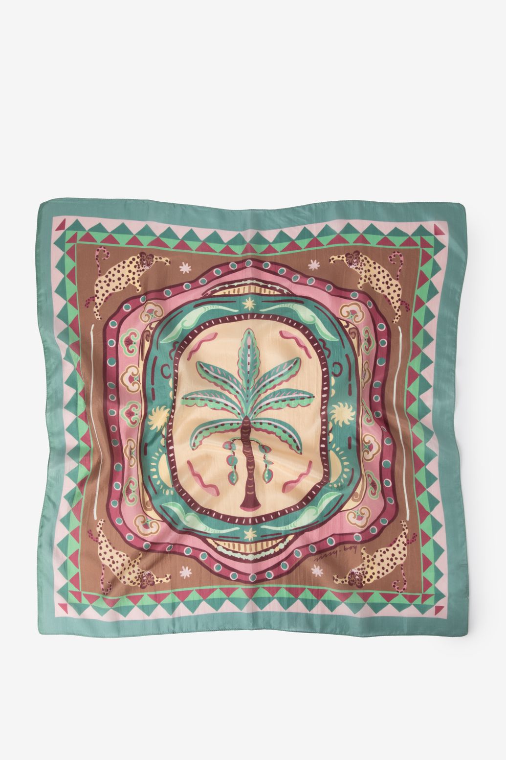 Foulard avec imprimé - marron