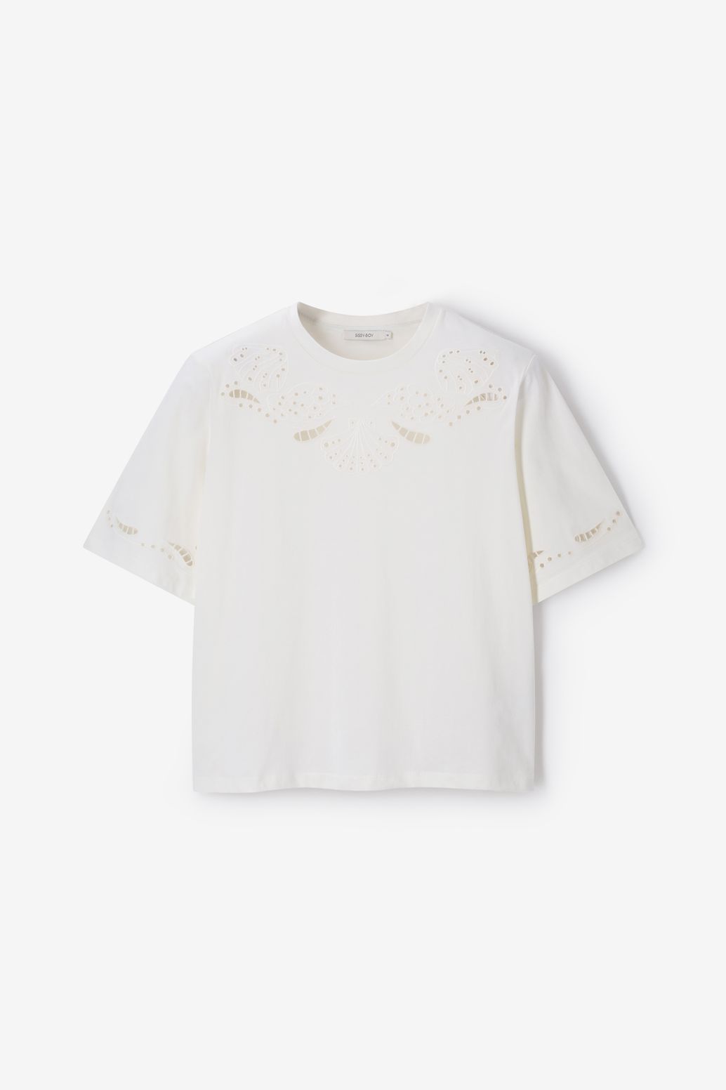 Wit T-shirt met embroidery