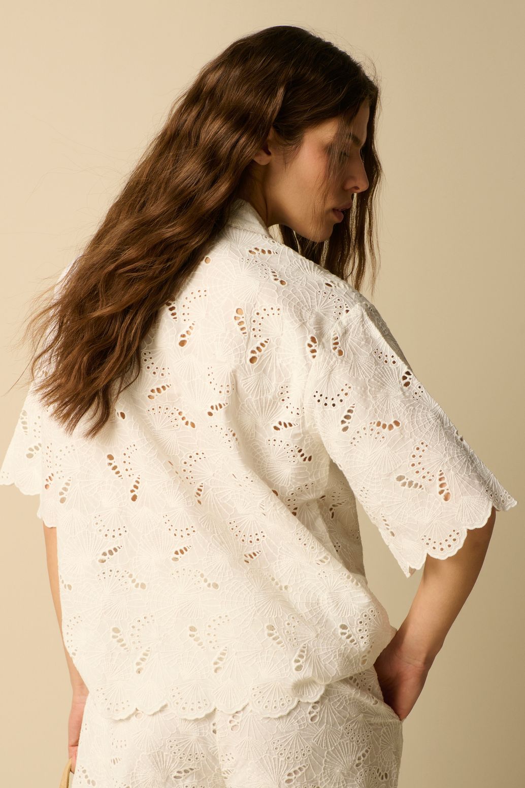 Blouse avec broderie - blanc
