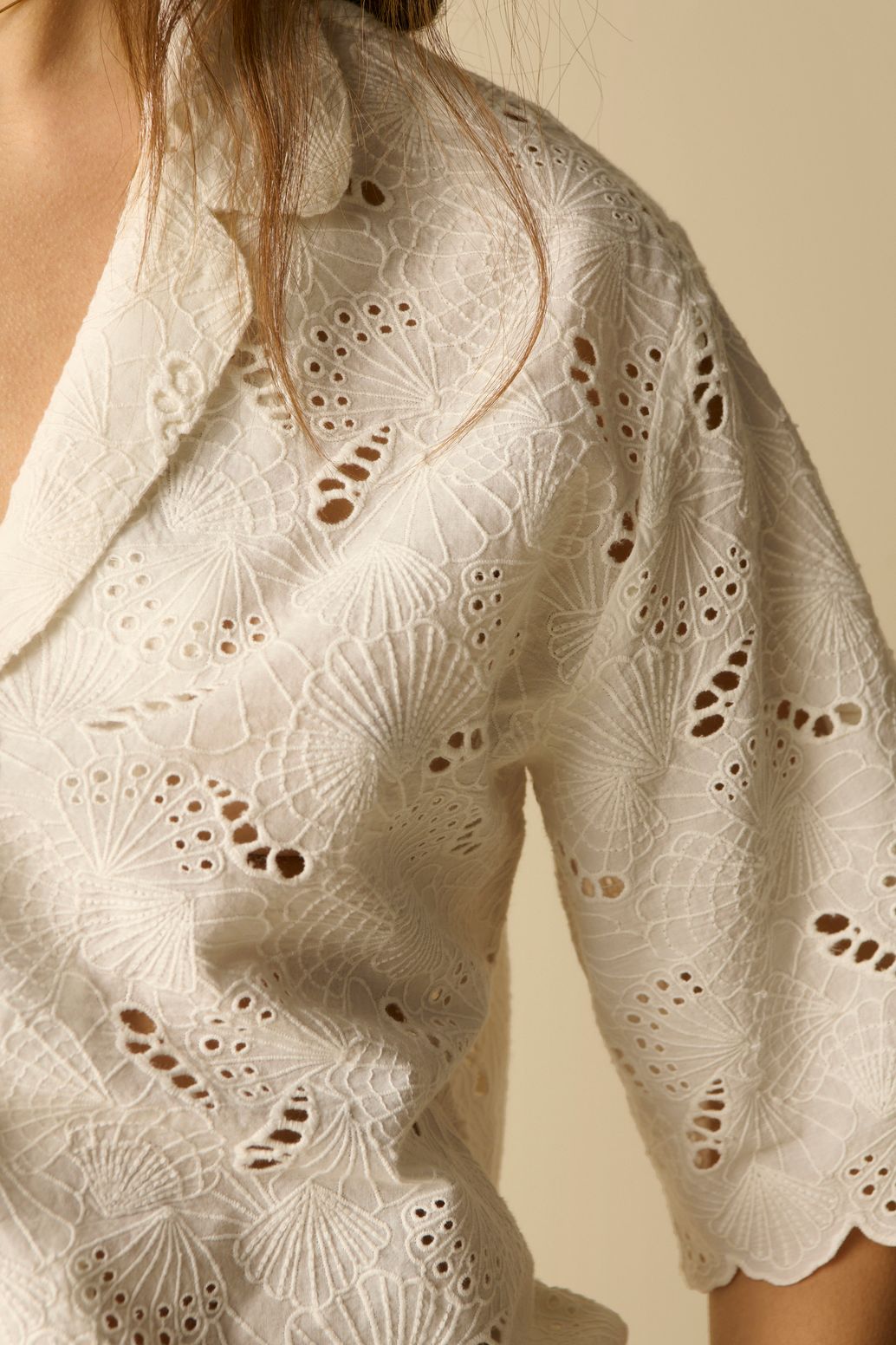 Blouse avec broderie - blanc
