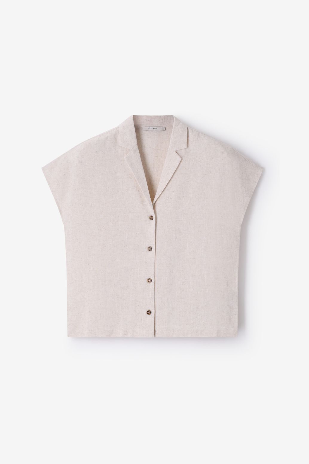 Blouse à manches courtes - beige