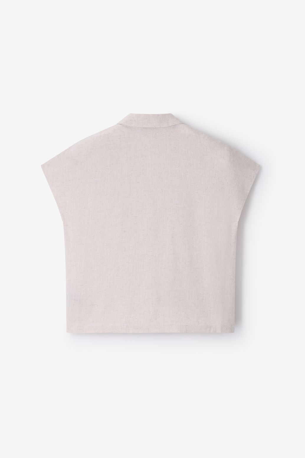 Blouse à manches courtes - beige