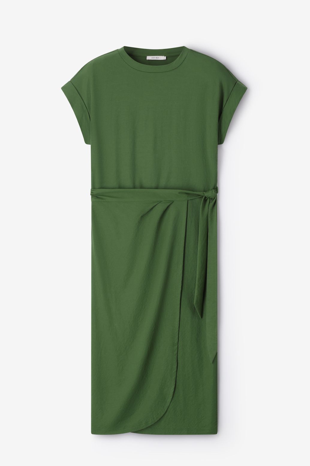 Donkergroene jersey jurk