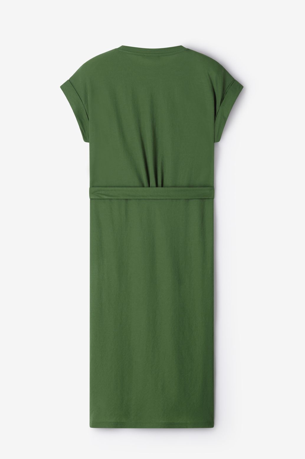 Donkergroene jersey jurk