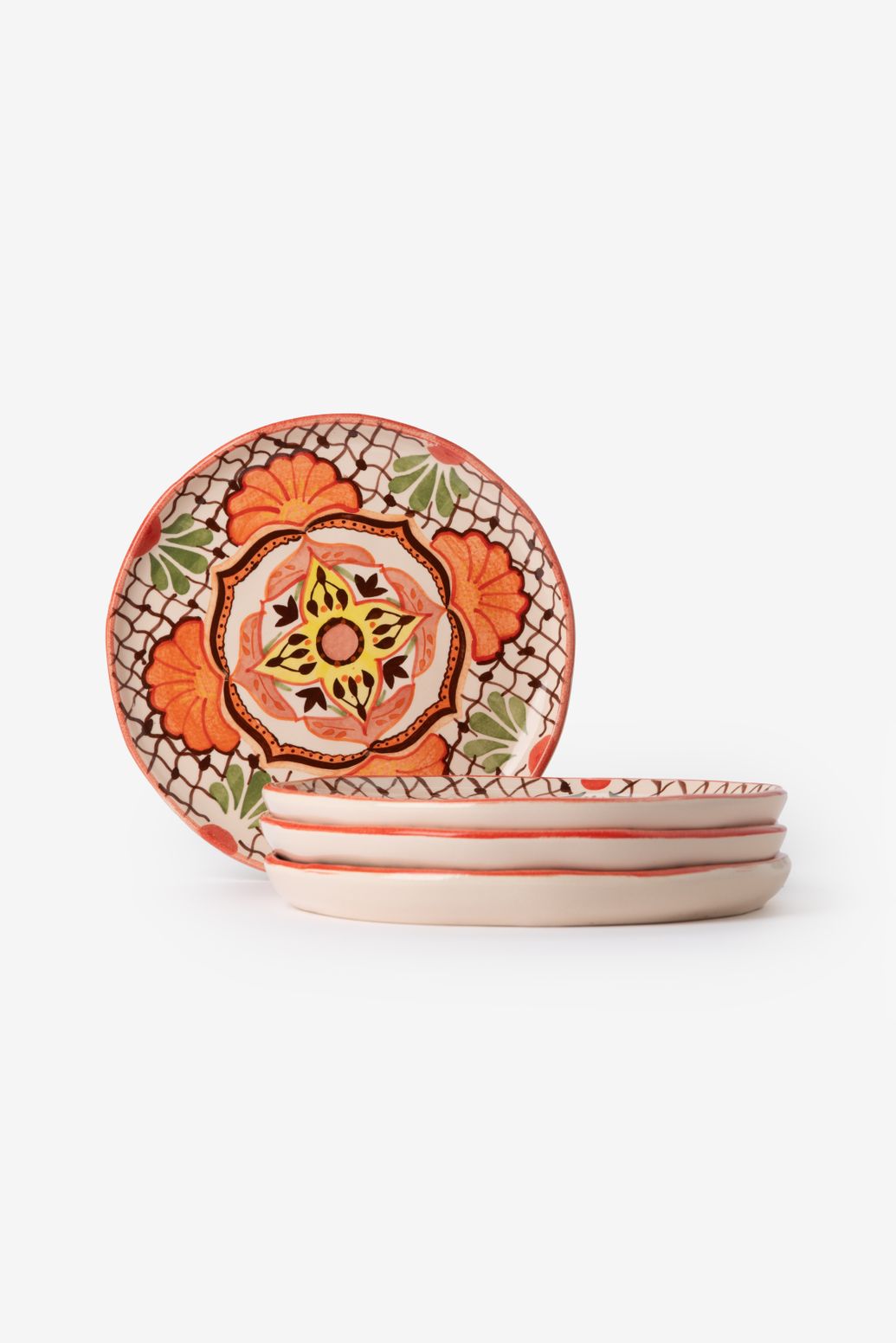 Multicolour ontbijtbord met bloemendessin