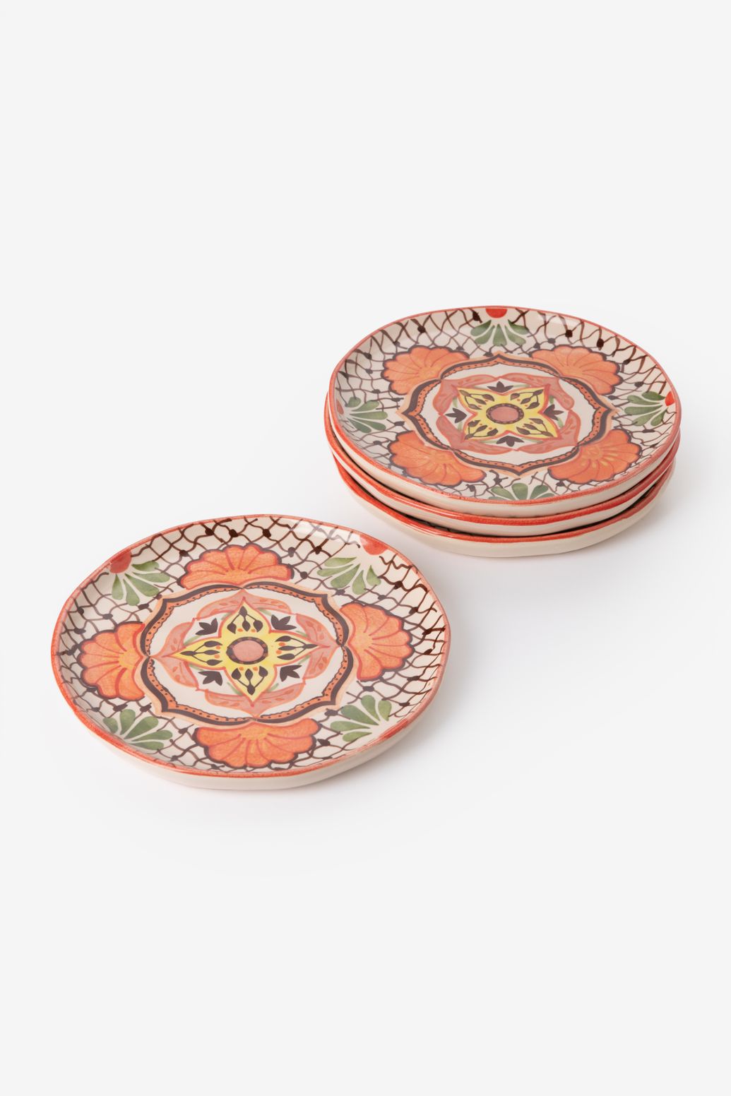 Multicolour ontbijtbord met bloemendessin