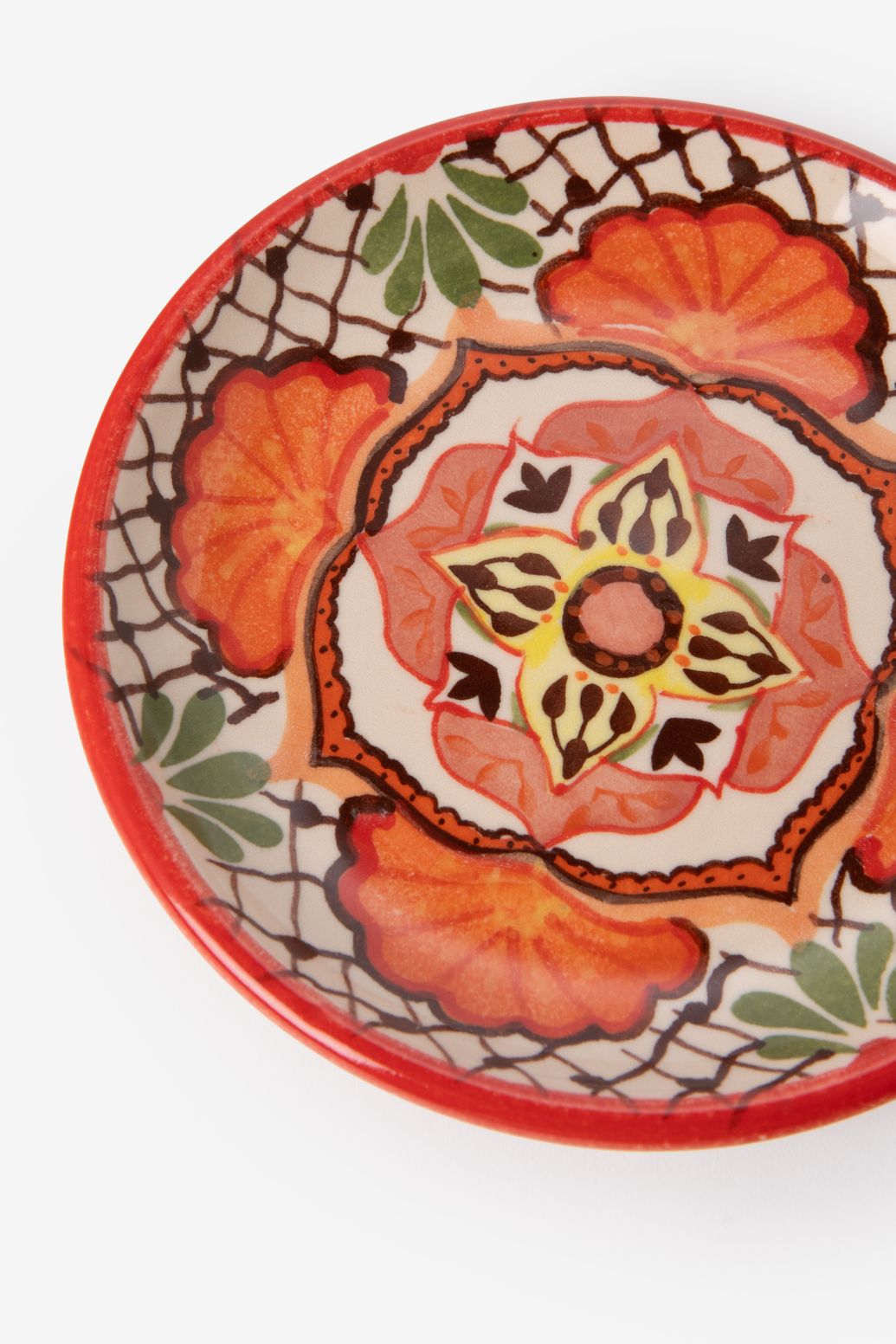 Multicolour dessertbord met bloemendessin