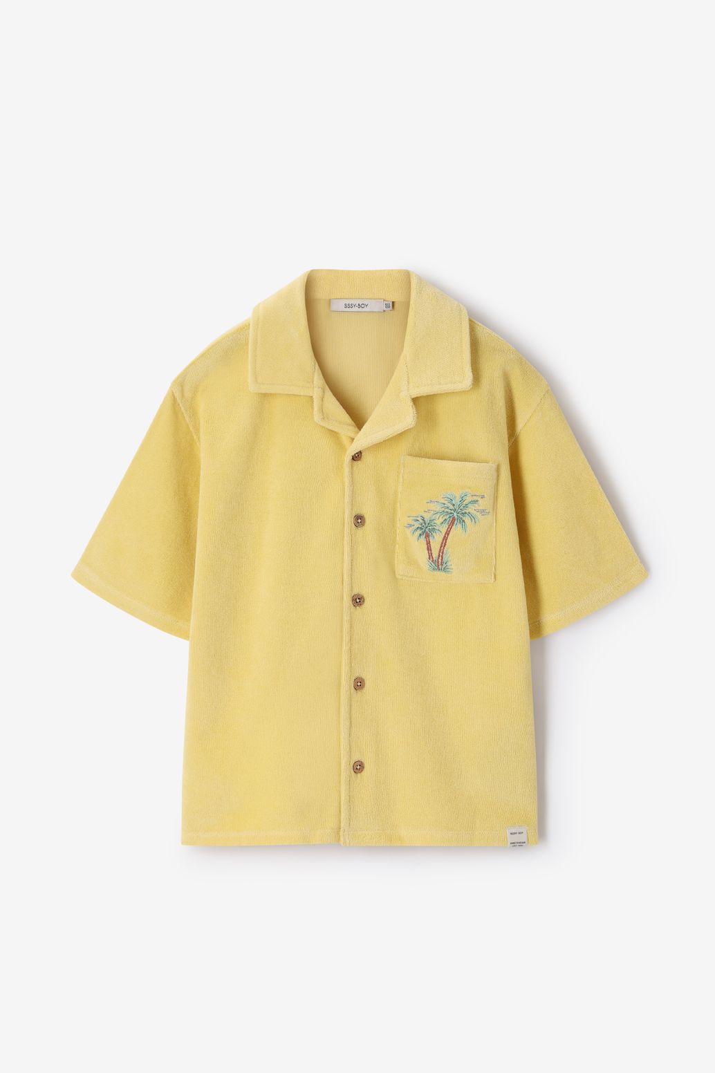 Chemise en tissu éponge - jaune clair