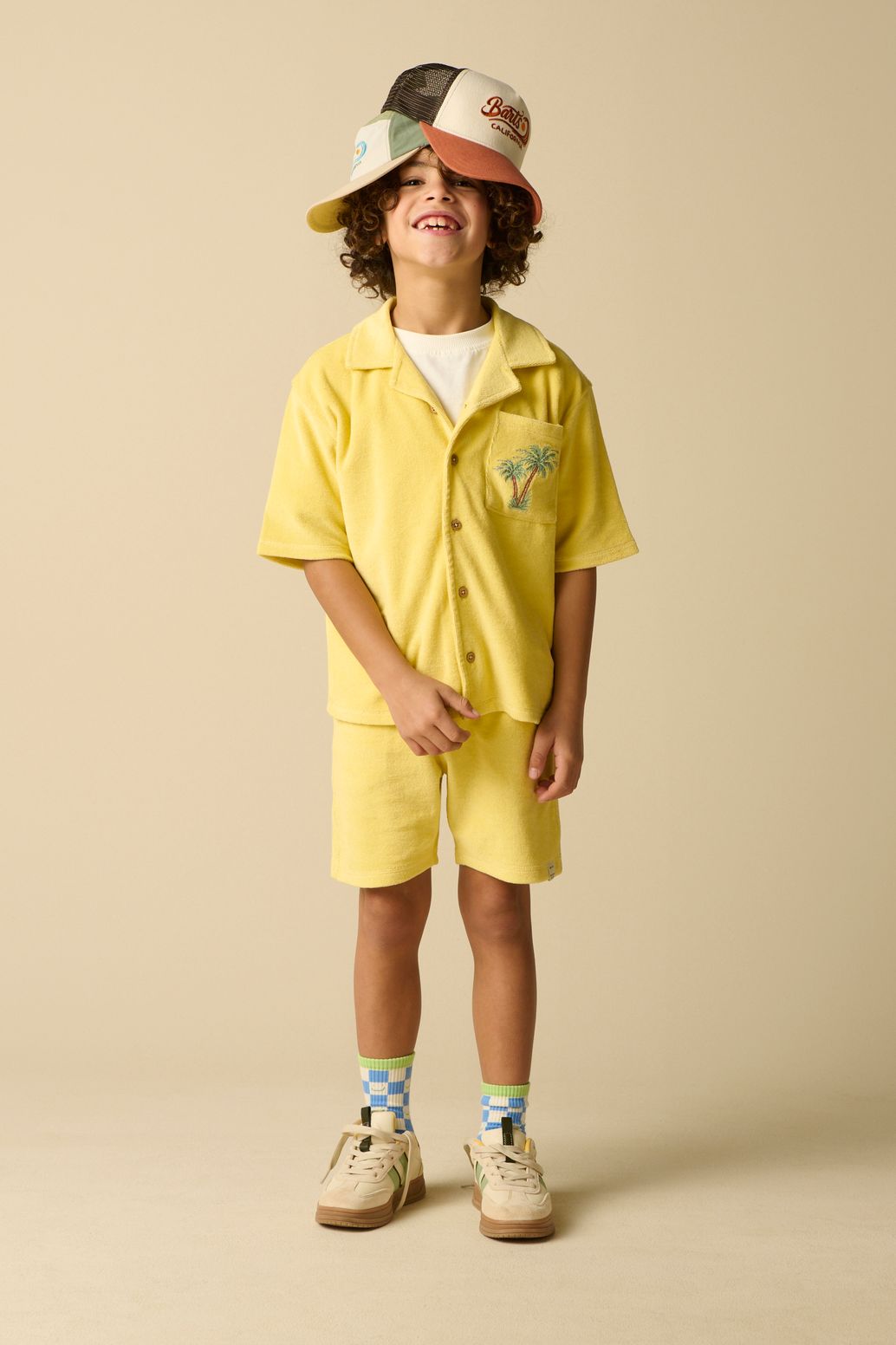 Chemise en tissu éponge - jaune clair