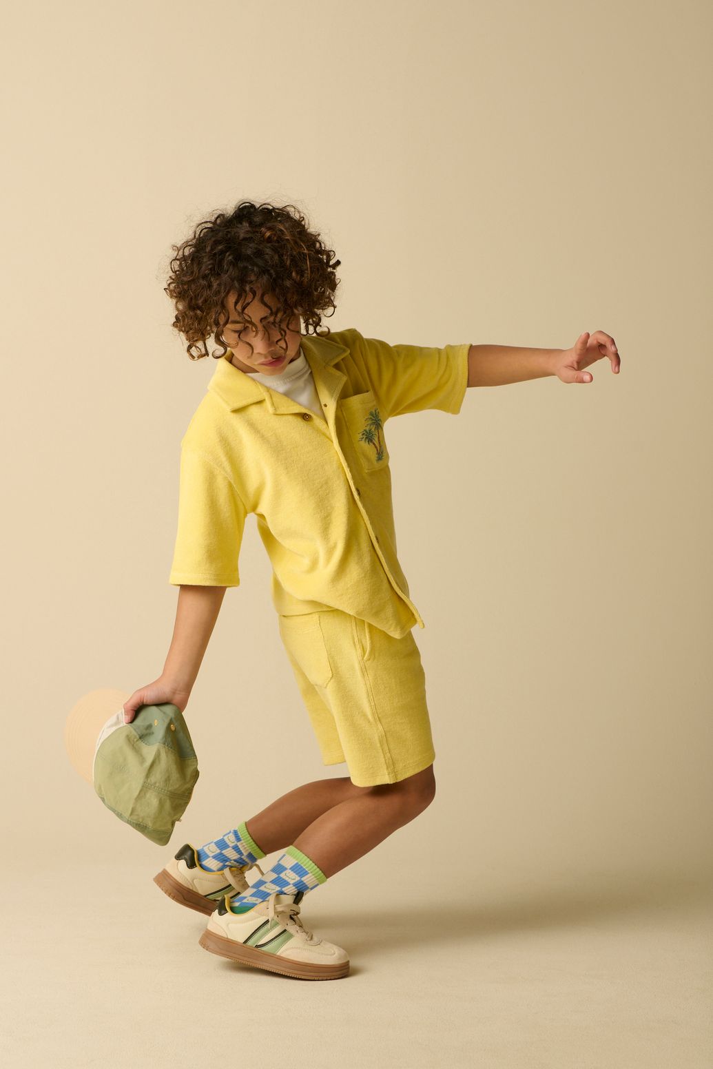 Chemise en tissu éponge - jaune clair