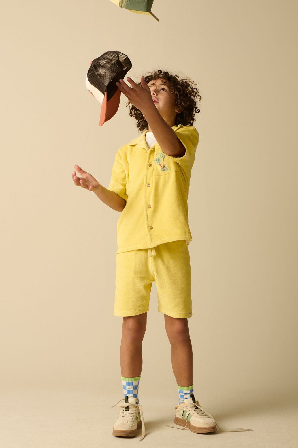 Chemise en tissu éponge - jaune clair