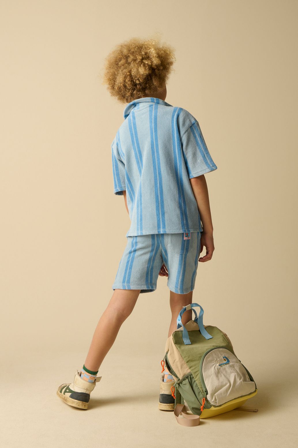 Gestreiftes Nicki-Hemd - blau