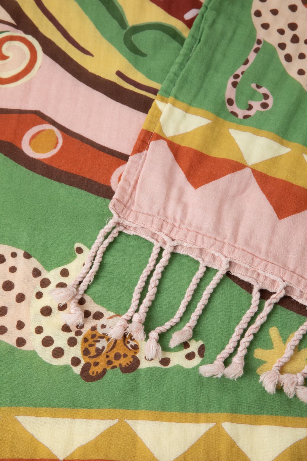 Serviette hammam avec imprimé palmier - multicolore