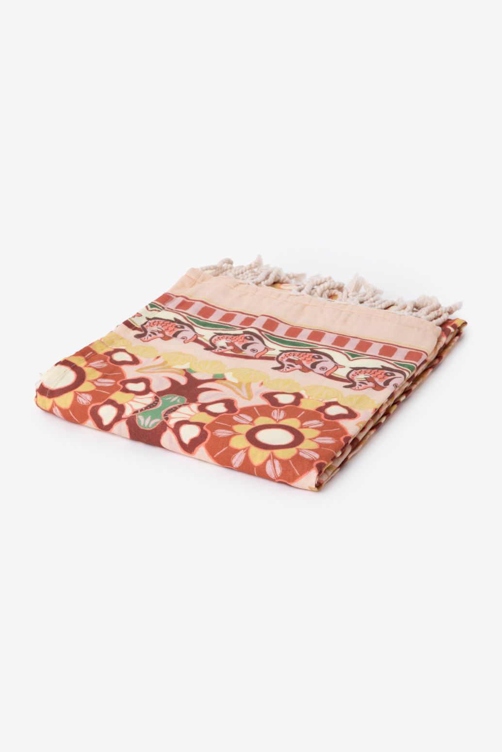 Hamamtuch mit Blumenmuster - mehrfarbig