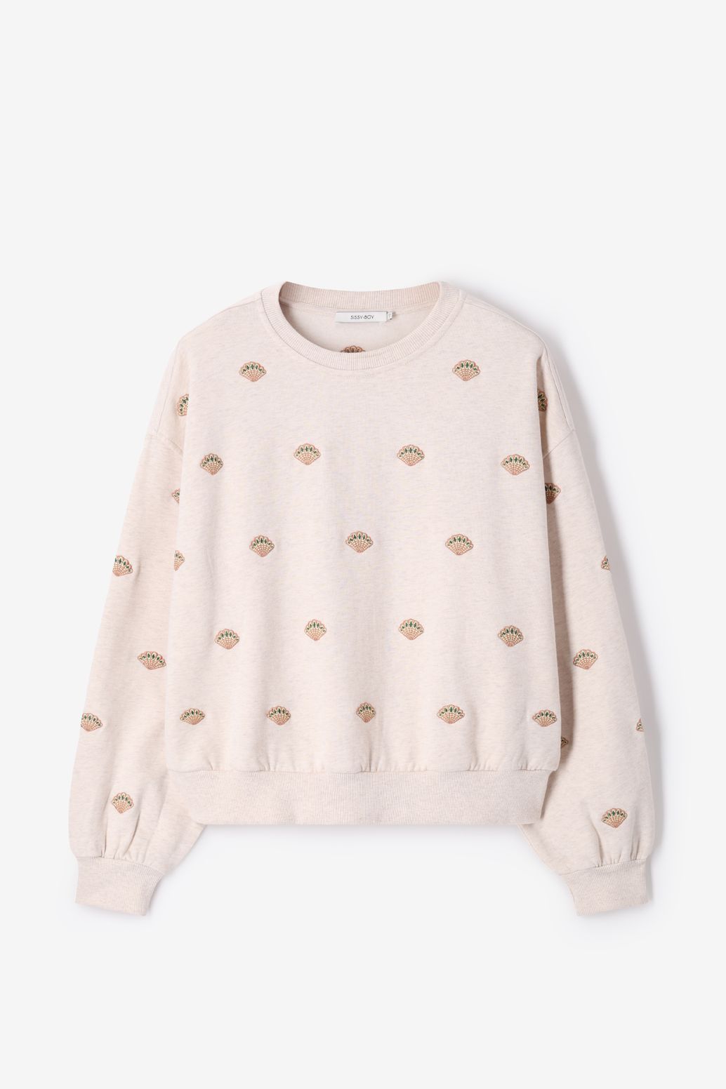 Sweater mit Stickerei-Details - beige