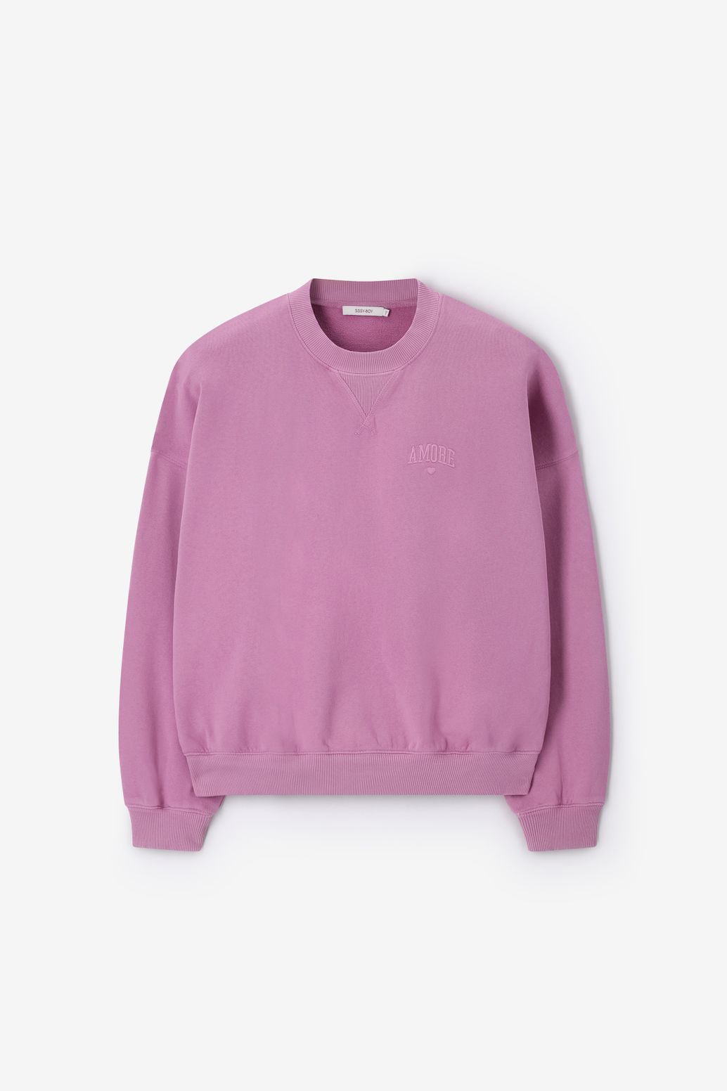 Sweater mit Stickerei - lila