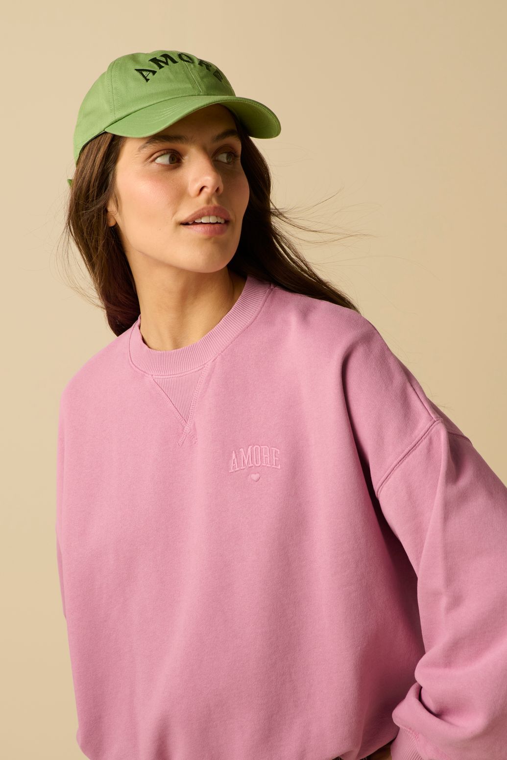 Sweat avec broderie - violet