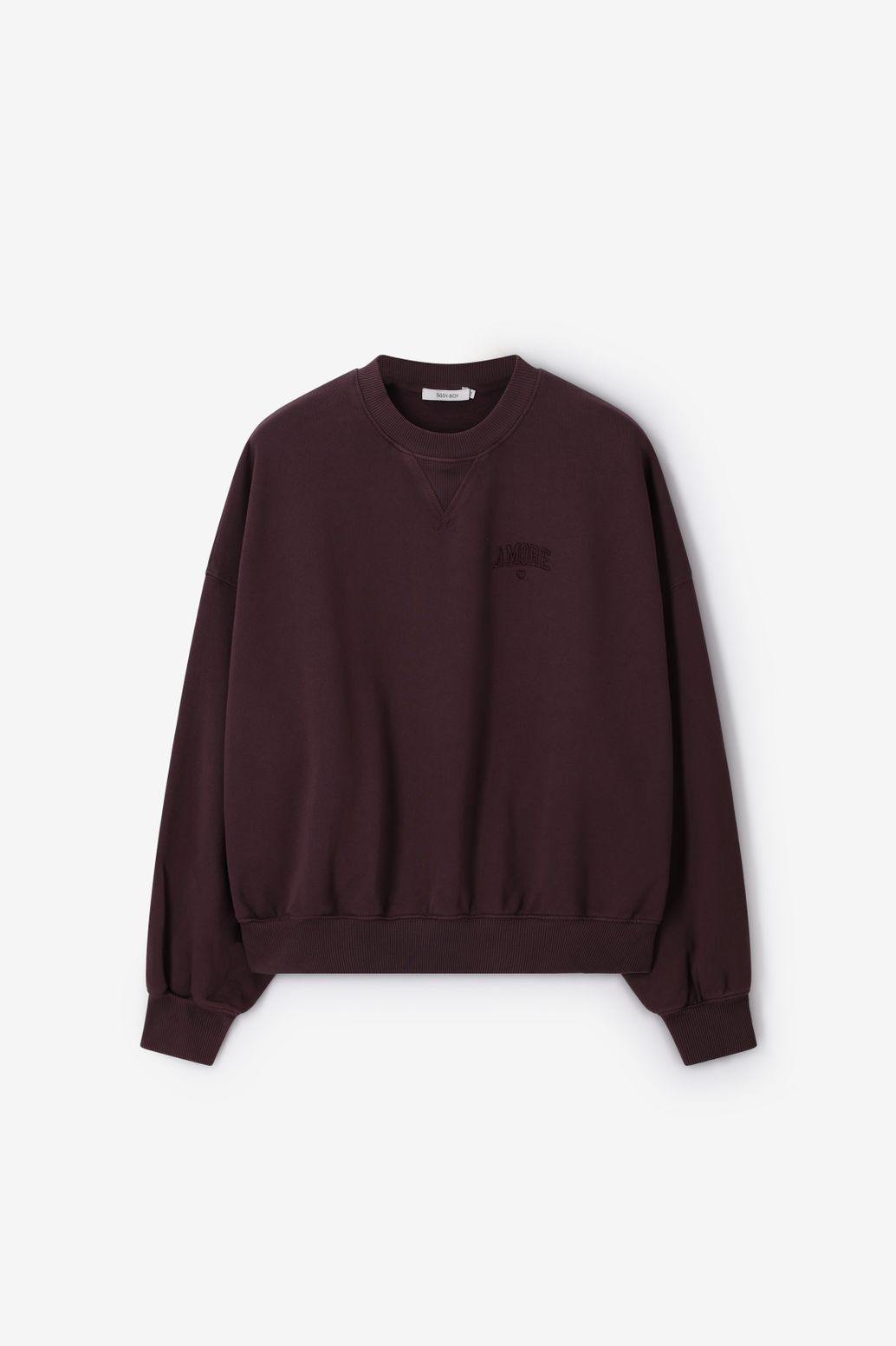 Sweater mit Stickerei-Details - dunkelbraun