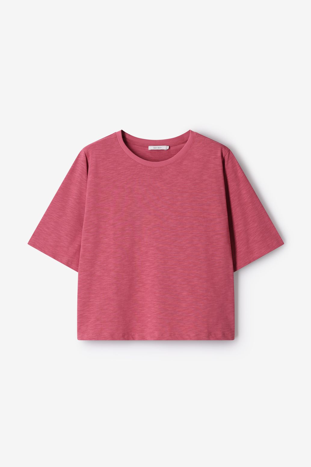 Donkerroze boxy T-shirt