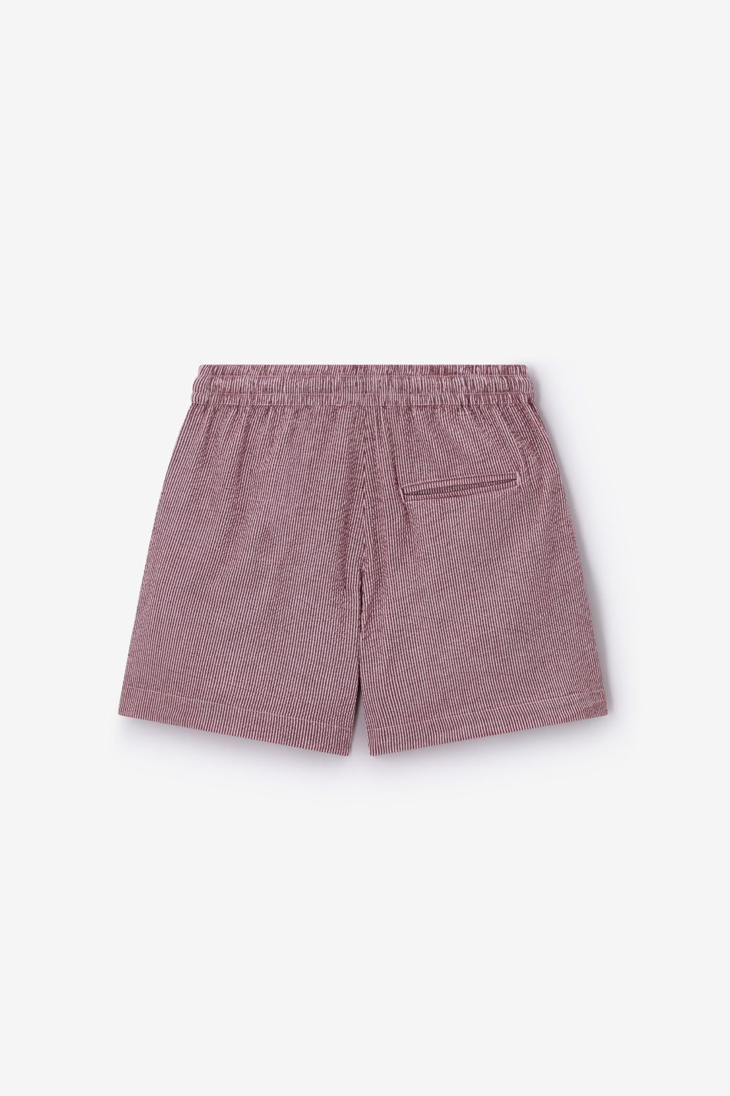 Gestreifte Shorts - dunkelrot