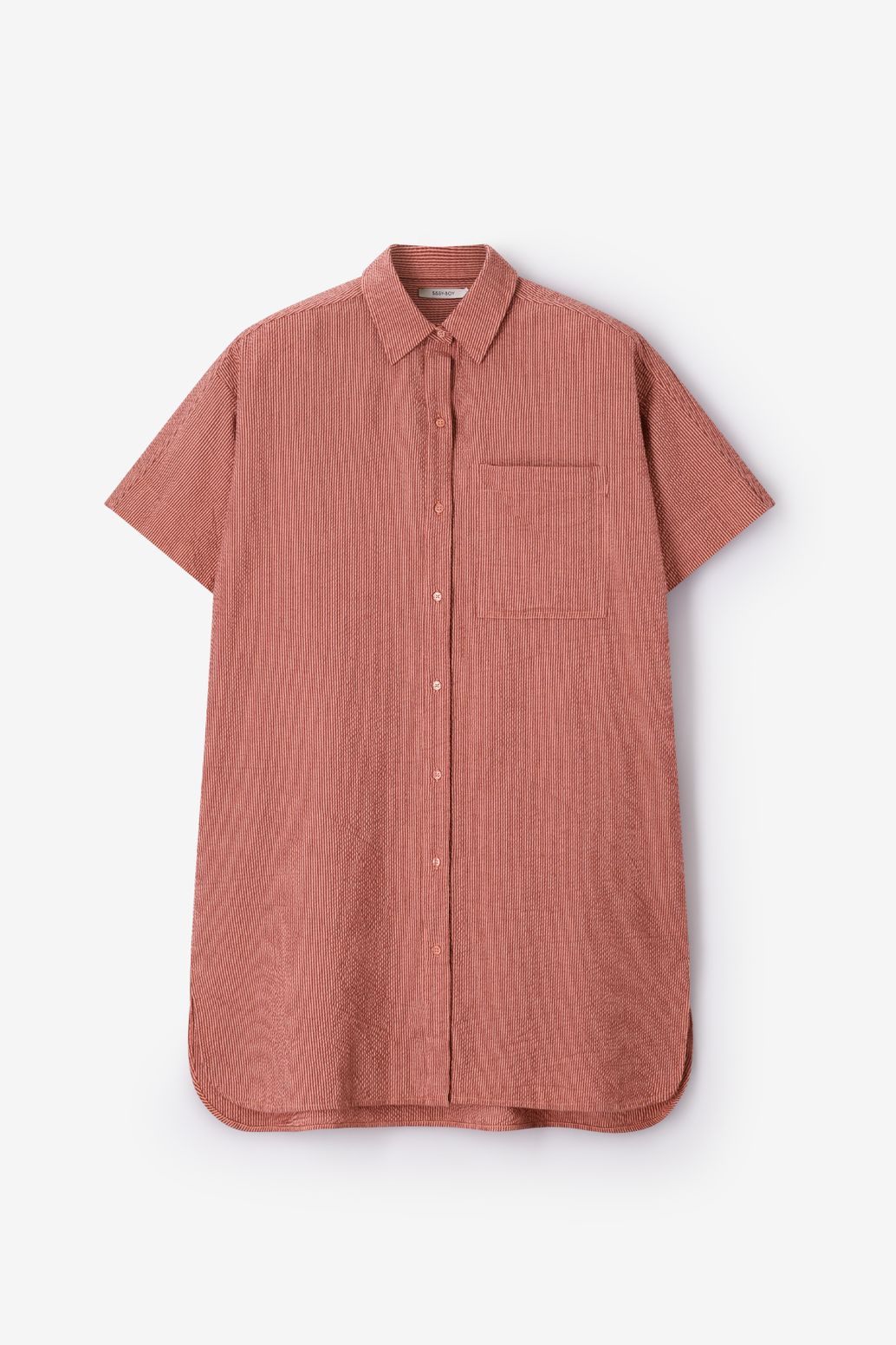 Gestreiftes Kleid- rosa