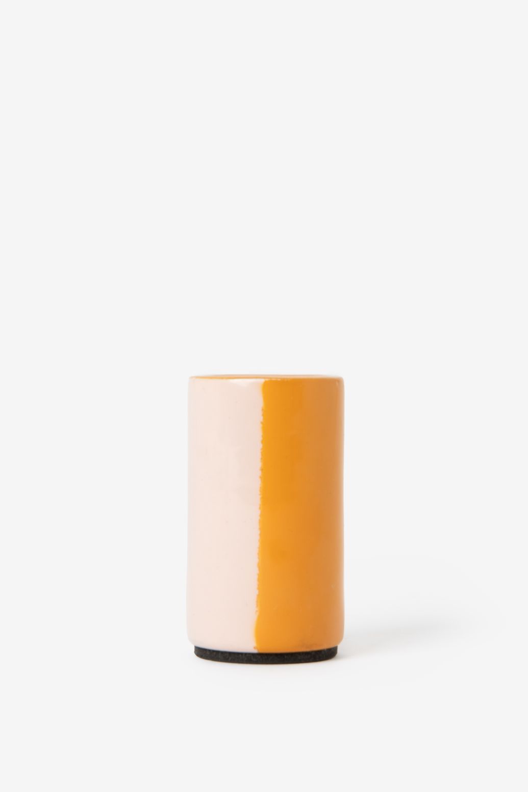 Oranje colourblock kandelaar medium