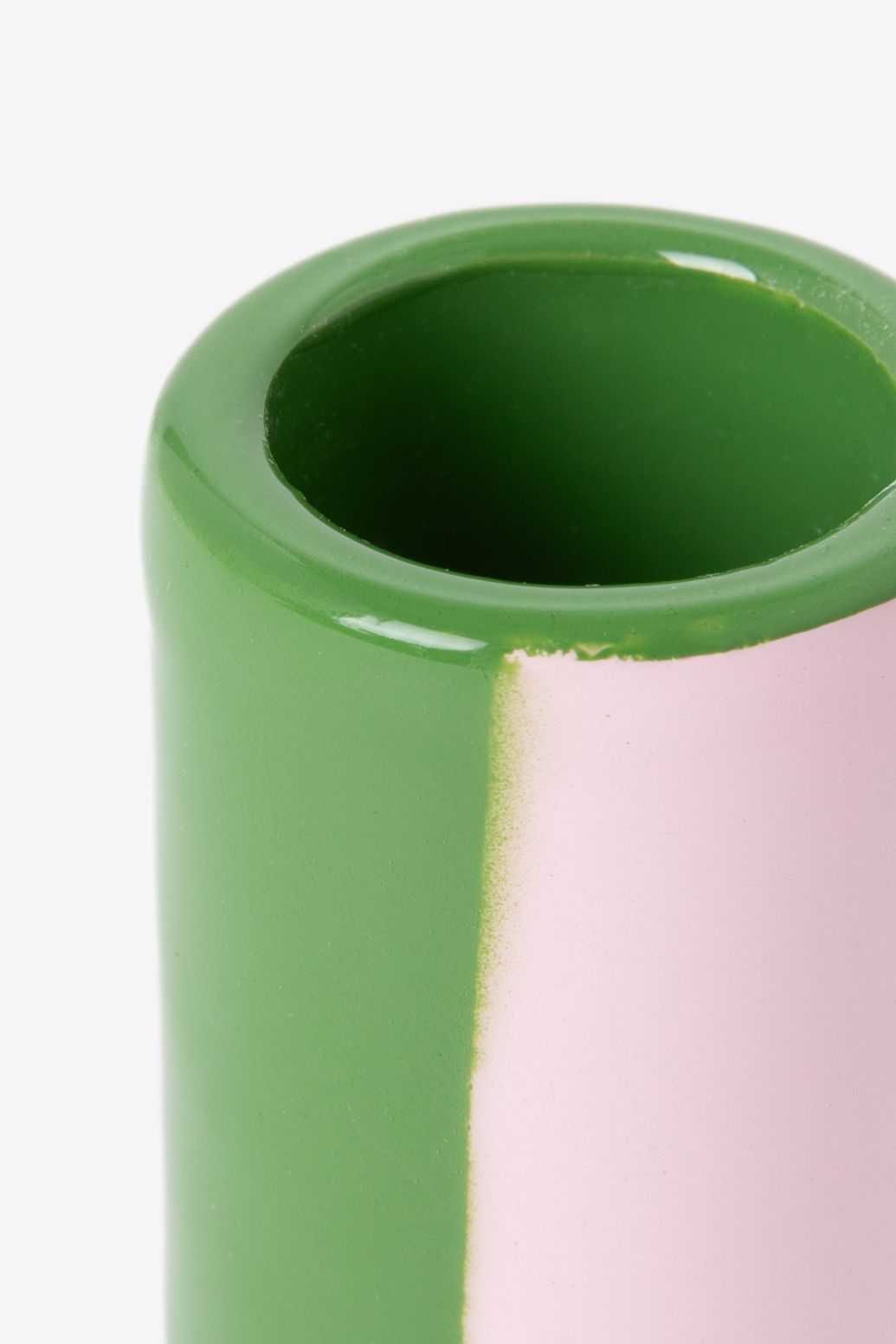 Groene colourblock kandelaar medium