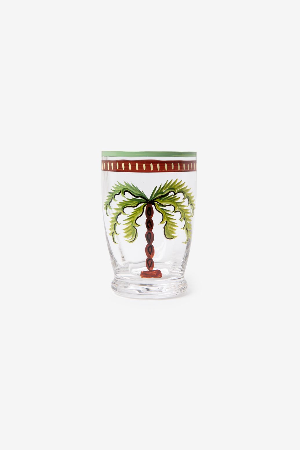 Wassergläser mit Palme - grün