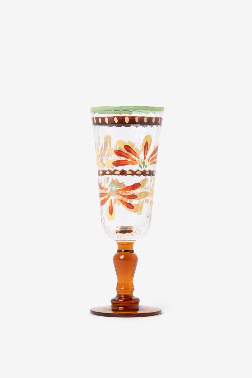 Multicolour aperitief glazen met bloemen