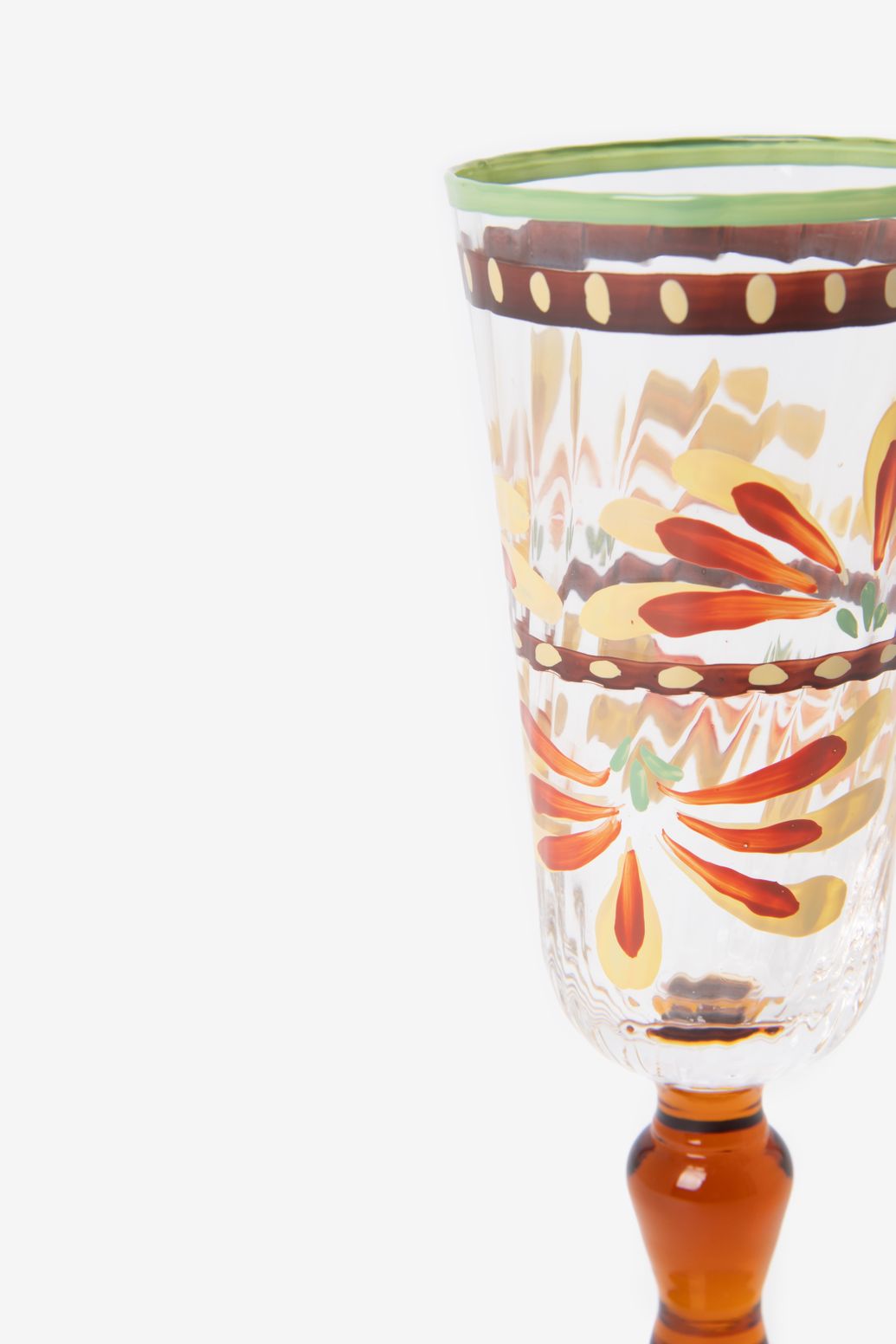 Multicolour aperitief glazen met bloemen