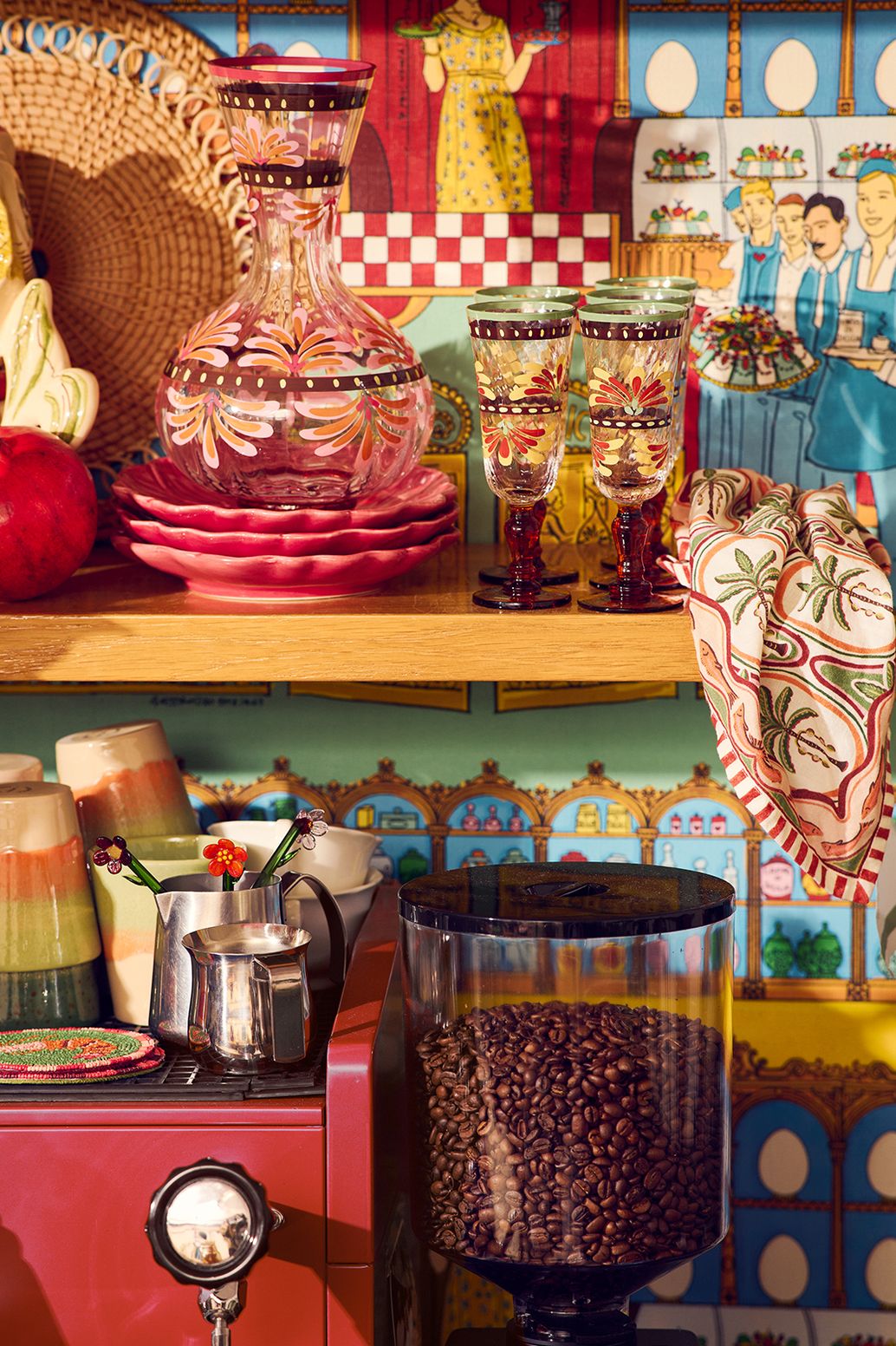 Gemusterte Aperitif-Gläser - mehrfarbig