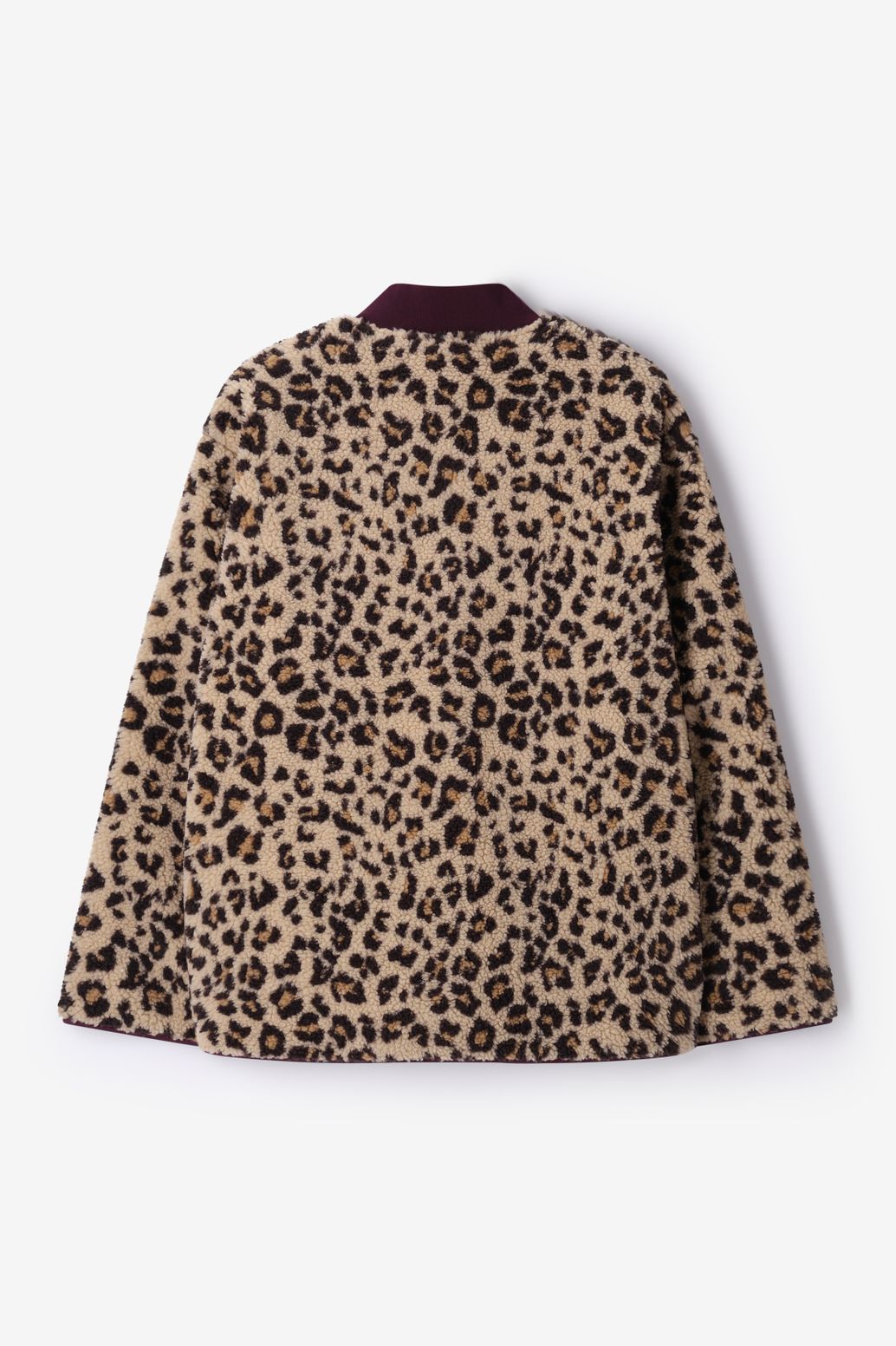 Veste réversible avec imprimé léopard - marron