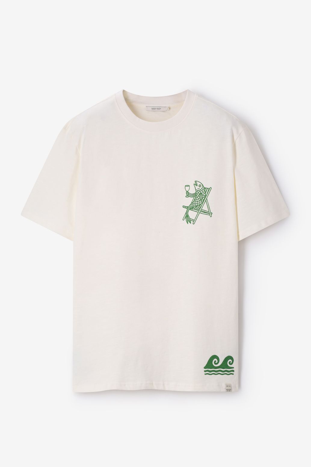 T-Shirt mit Artwork-Print - weiß