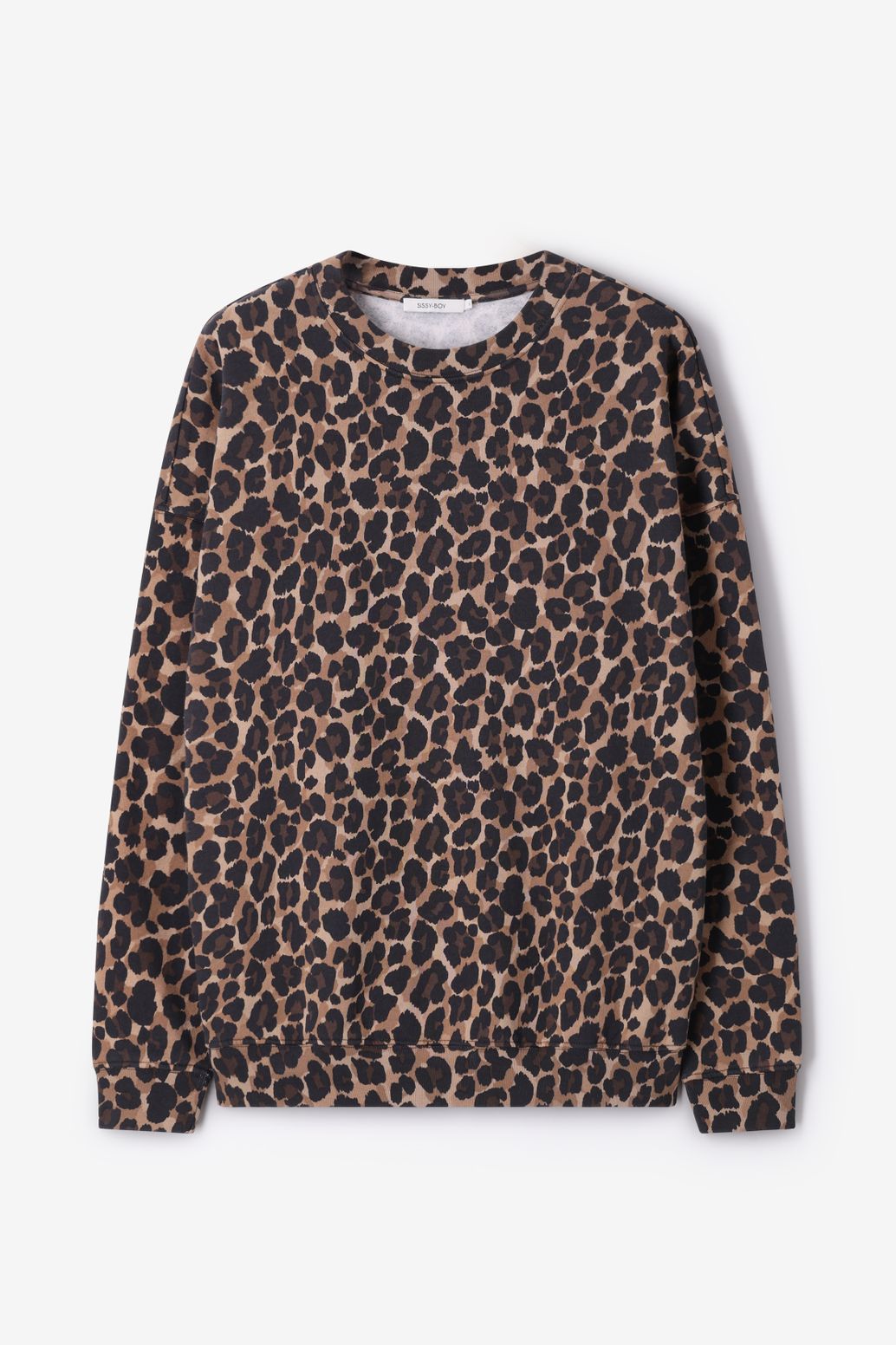 Sweater mit Leoprint - beige