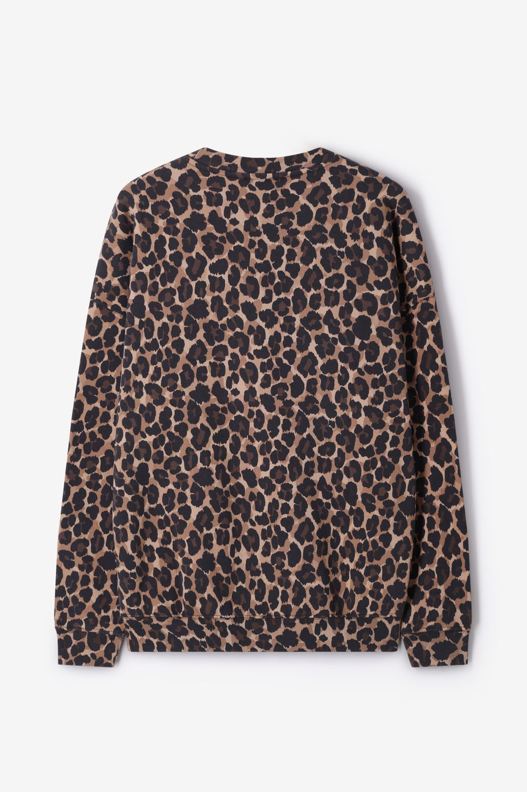Sweater mit Leoprint - beige