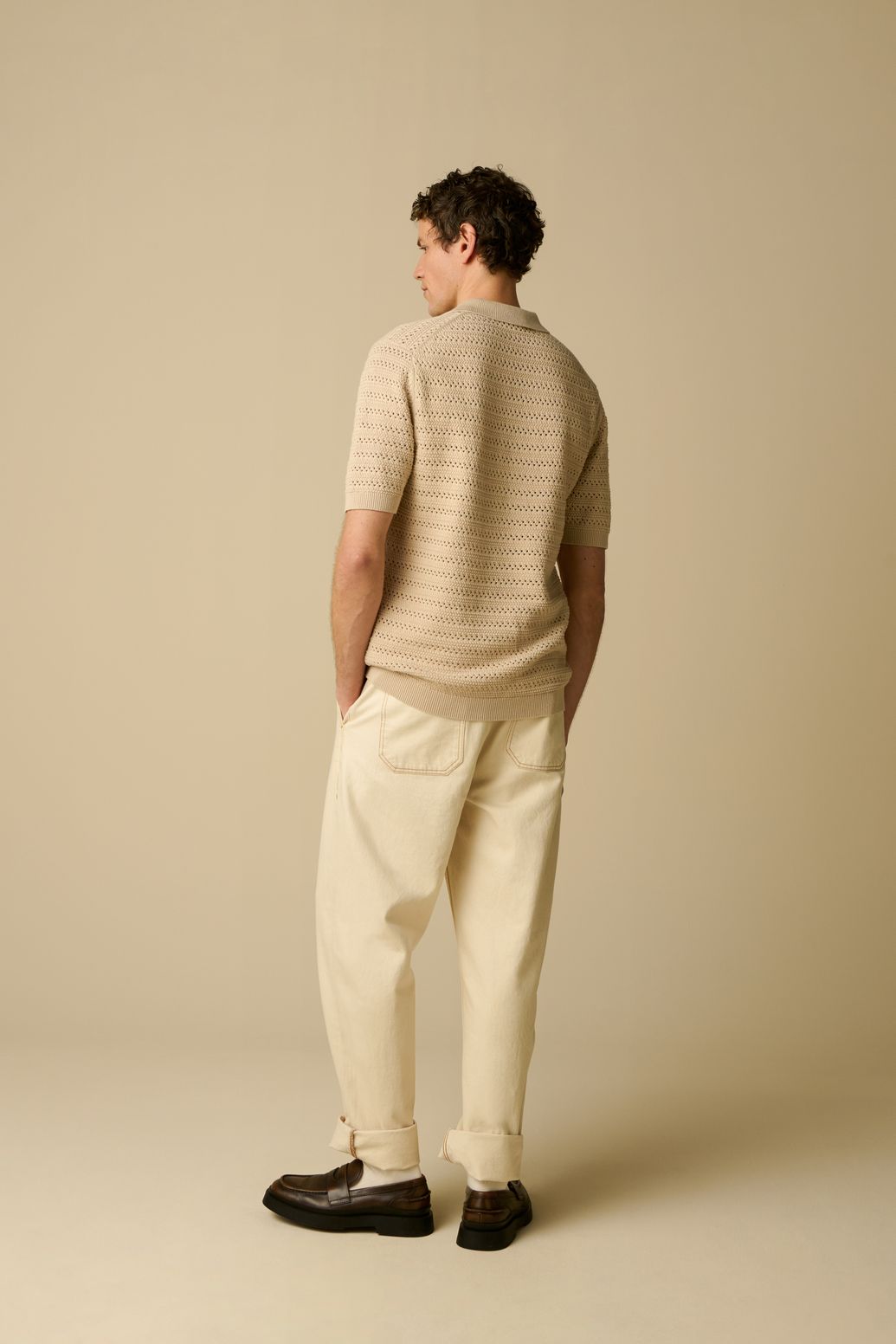 Witte mid-rise loose fit jeans