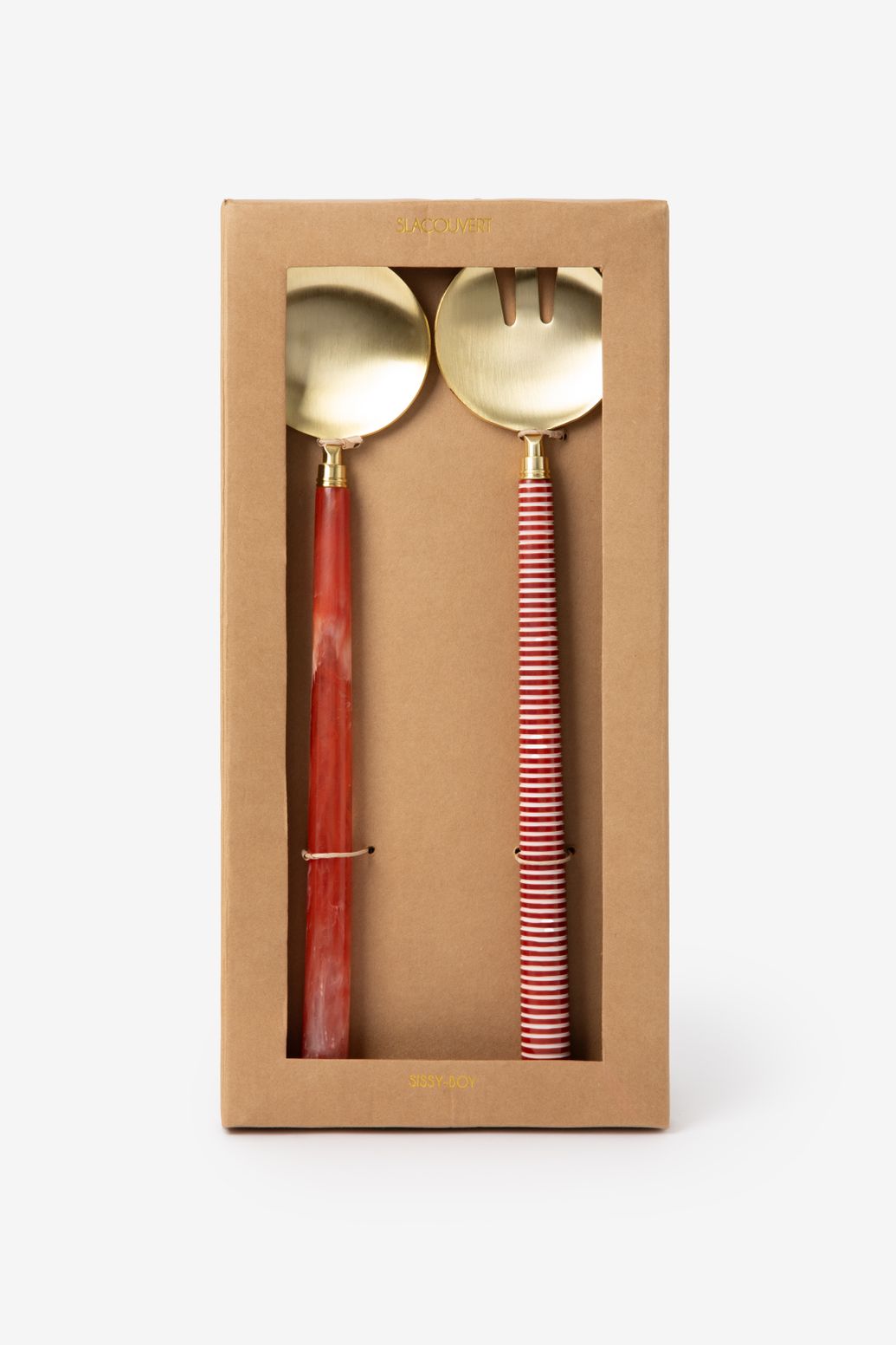 Goudkleurige slacouvert set met resin