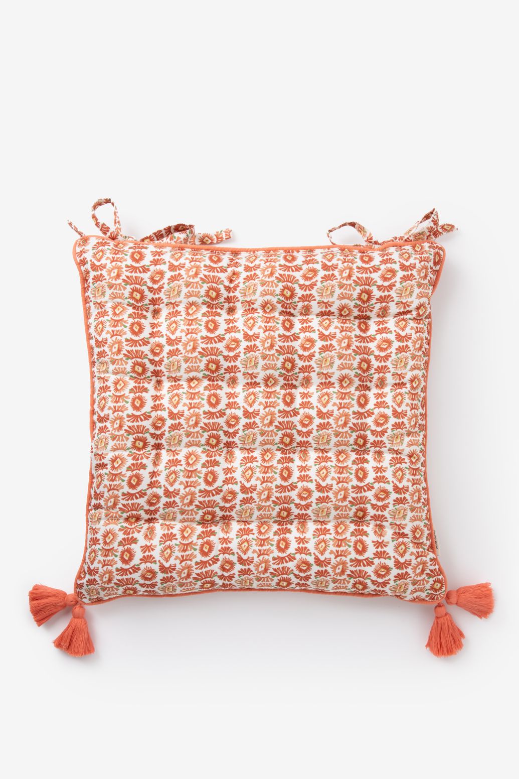 Oranje tuinkussen met mystic eye print