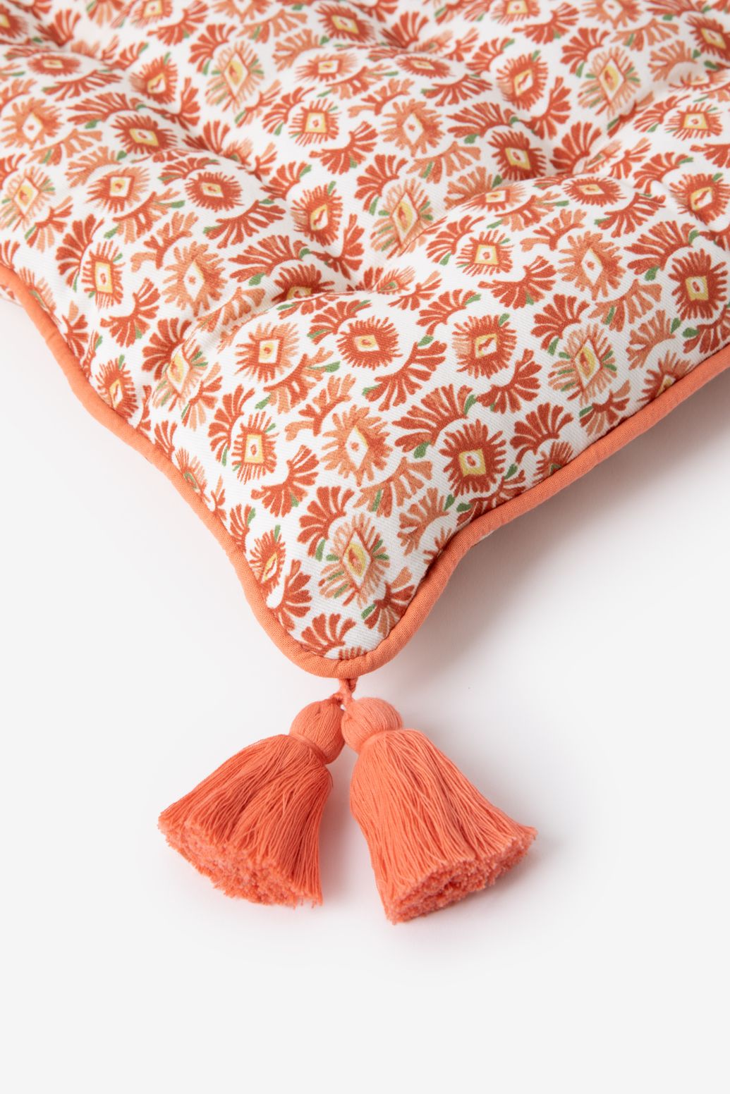 Oranje tuinkussen met mystic eye print