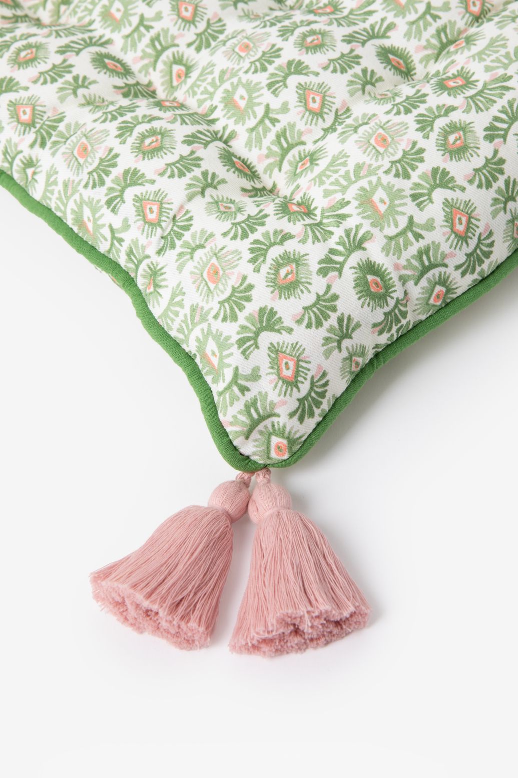 Coussin d'extérieur avec imprimé œil mystique - vert