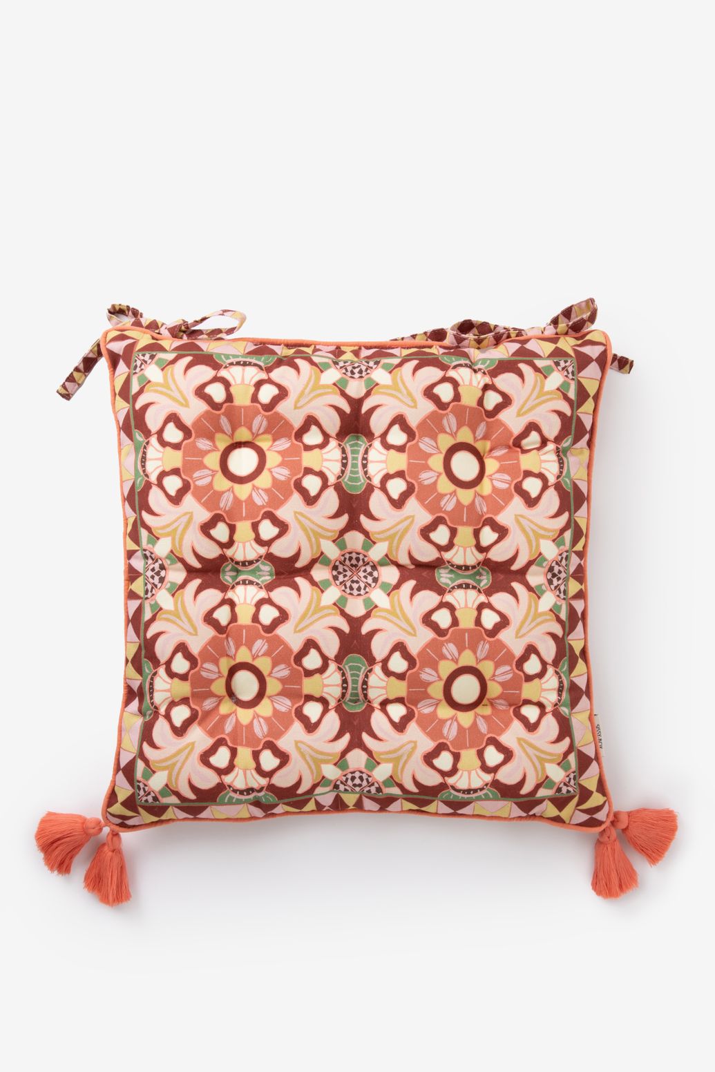 Coussin d'extérieur avec imprimé mosaïque - multicolore