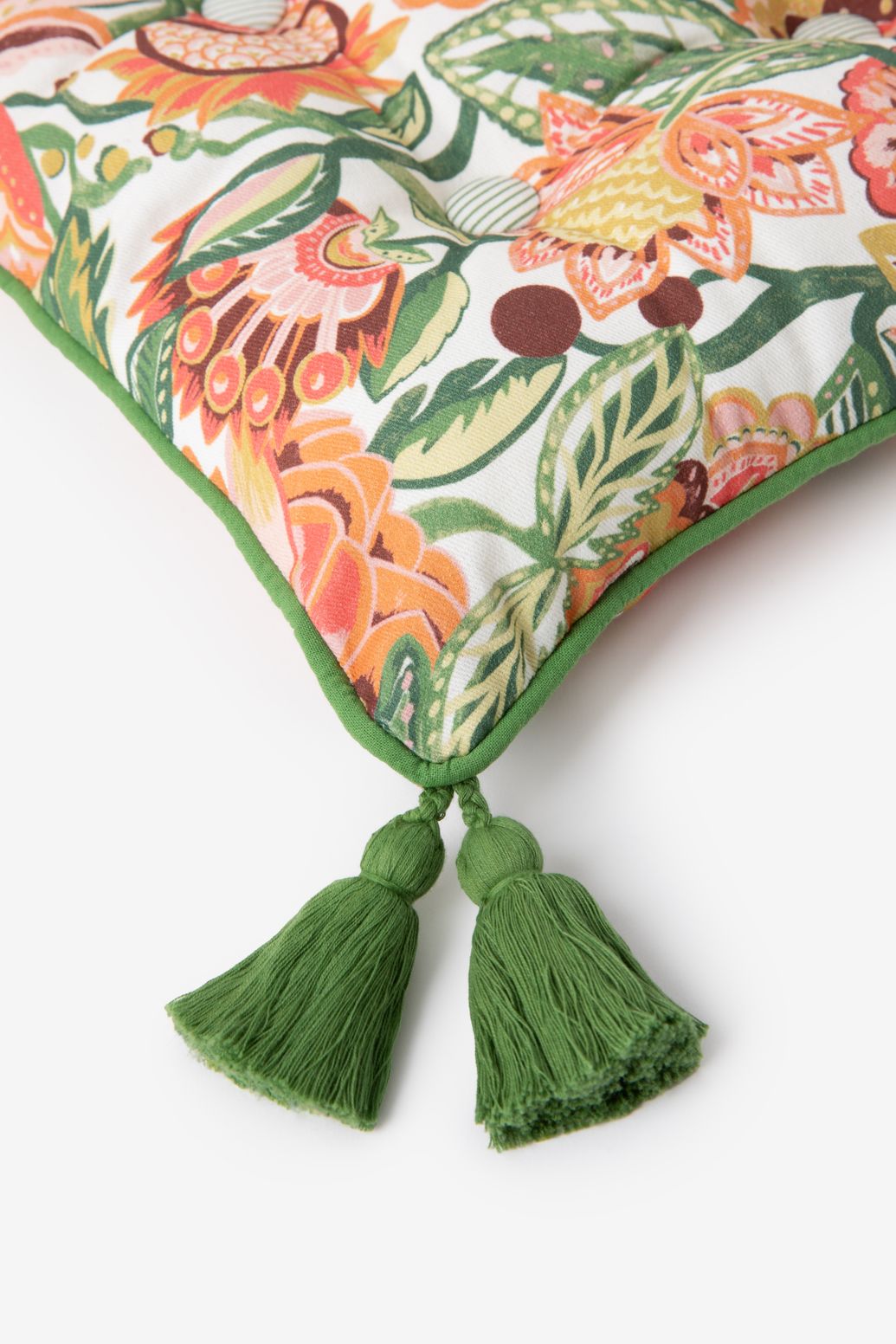 Gartenstuhlkissen mit Blumenmuster - mehrfarbig