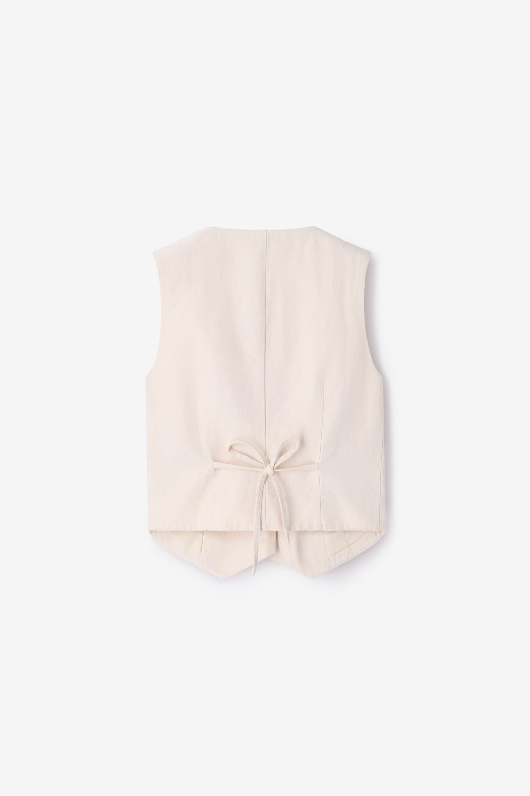 Leinen-Weste- weiß