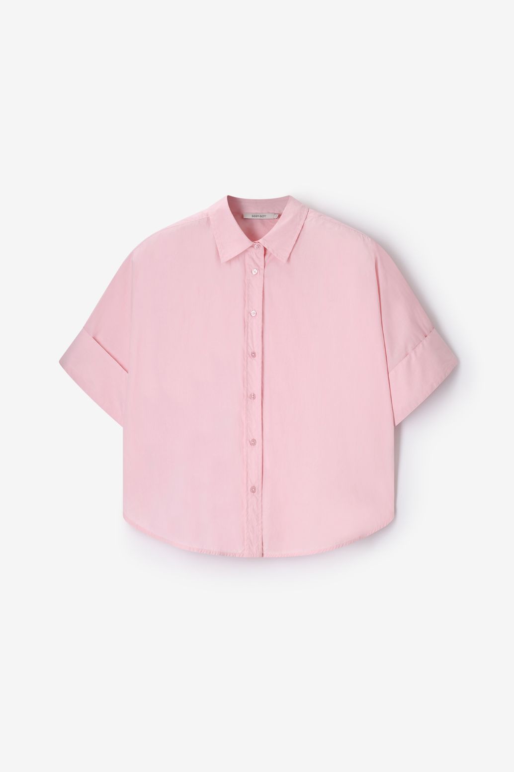 Kurzarmbluse - hellrosa