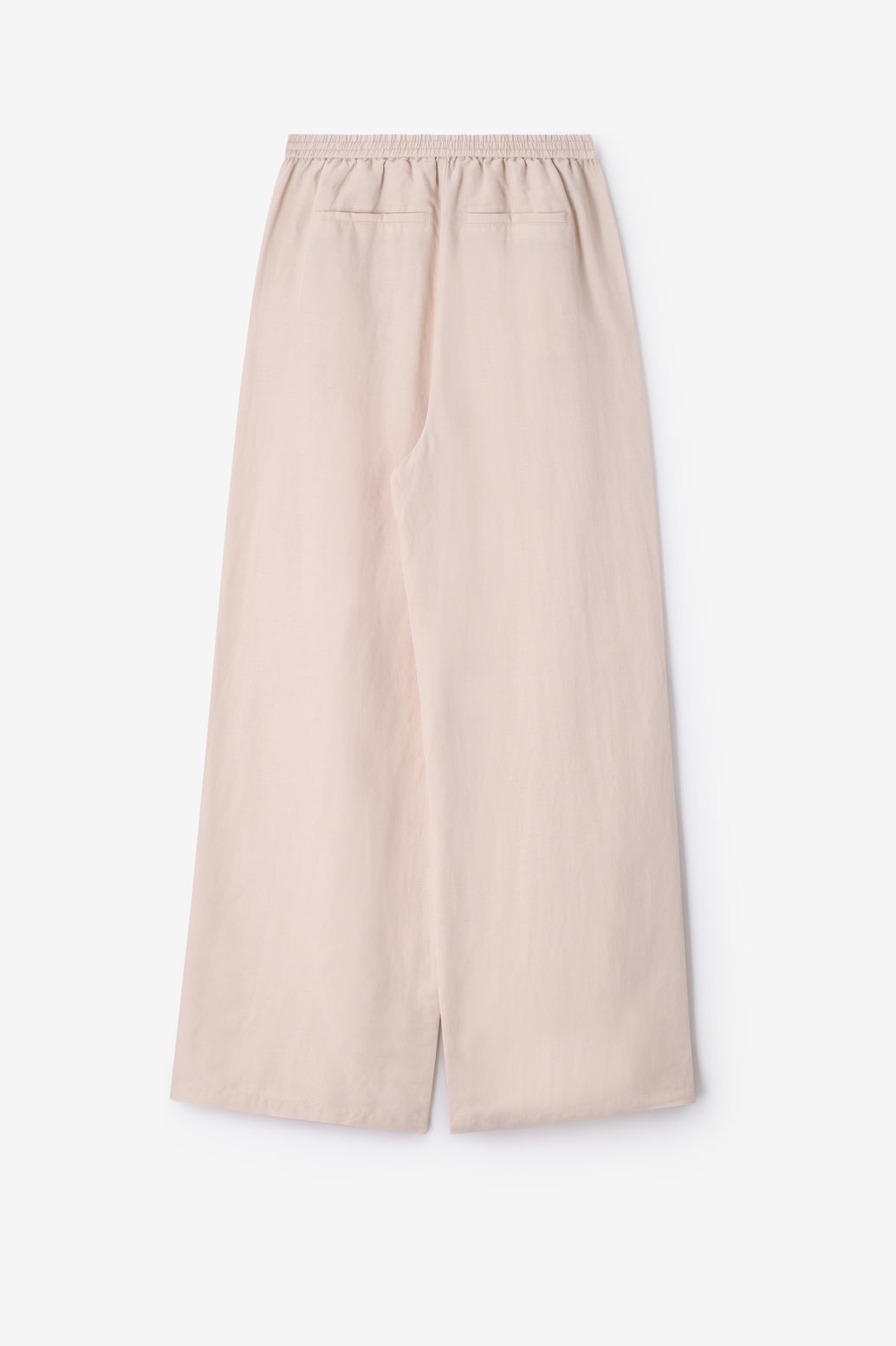 Weite High Waist-Hose - beige