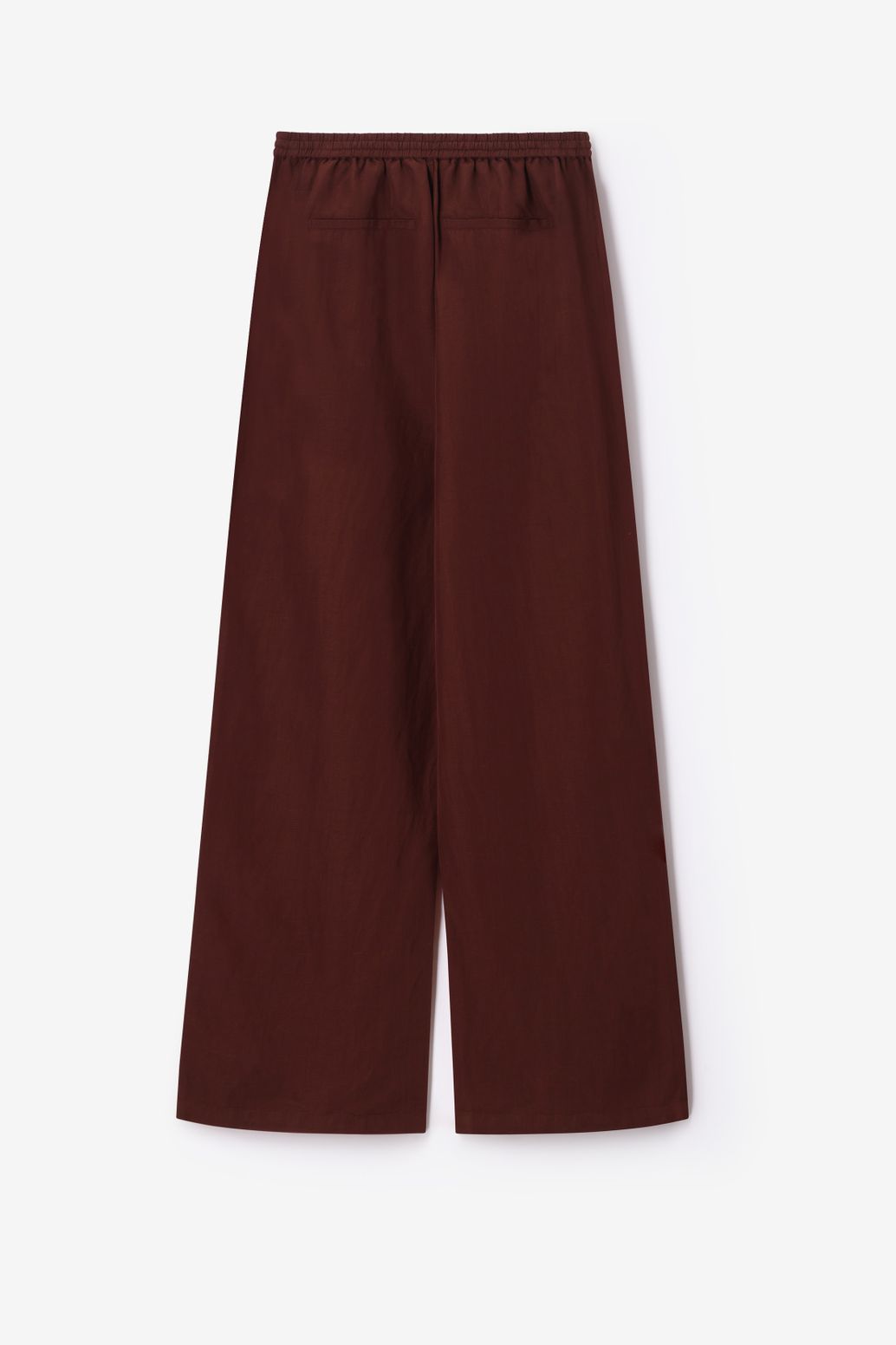 Weite High Waist Hose - dunkelbraun