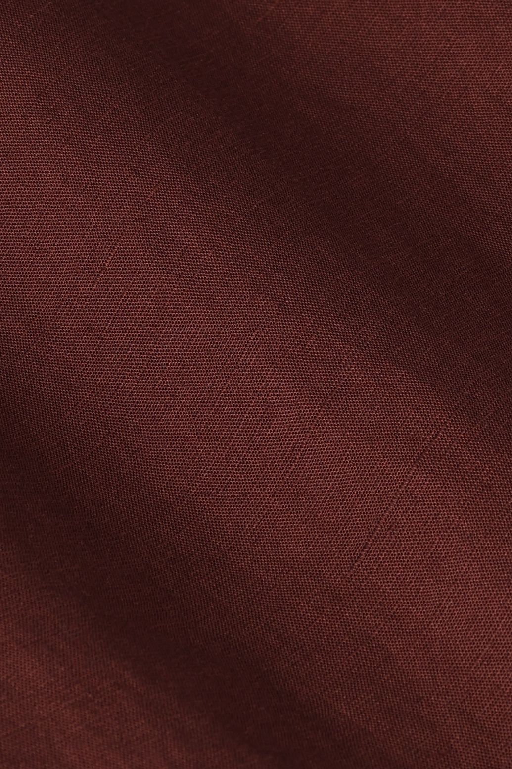 Weite High Waist Hose - dunkelbraun